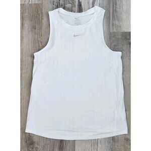 Nike One Dri Fit Tank Top Womens Extra Small White Stretch Athletic Gym